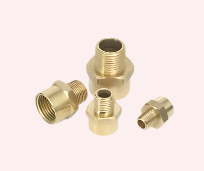 Brass Reducer Fittings Concentric Eccentric for Pipe Size Reduction, Forged Threaded Reducers for Seamless Connections in Plumbing Hydraulic and Gas Applications